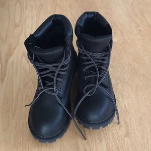 Timberland Black 7.5 Steel Toe Work Boots